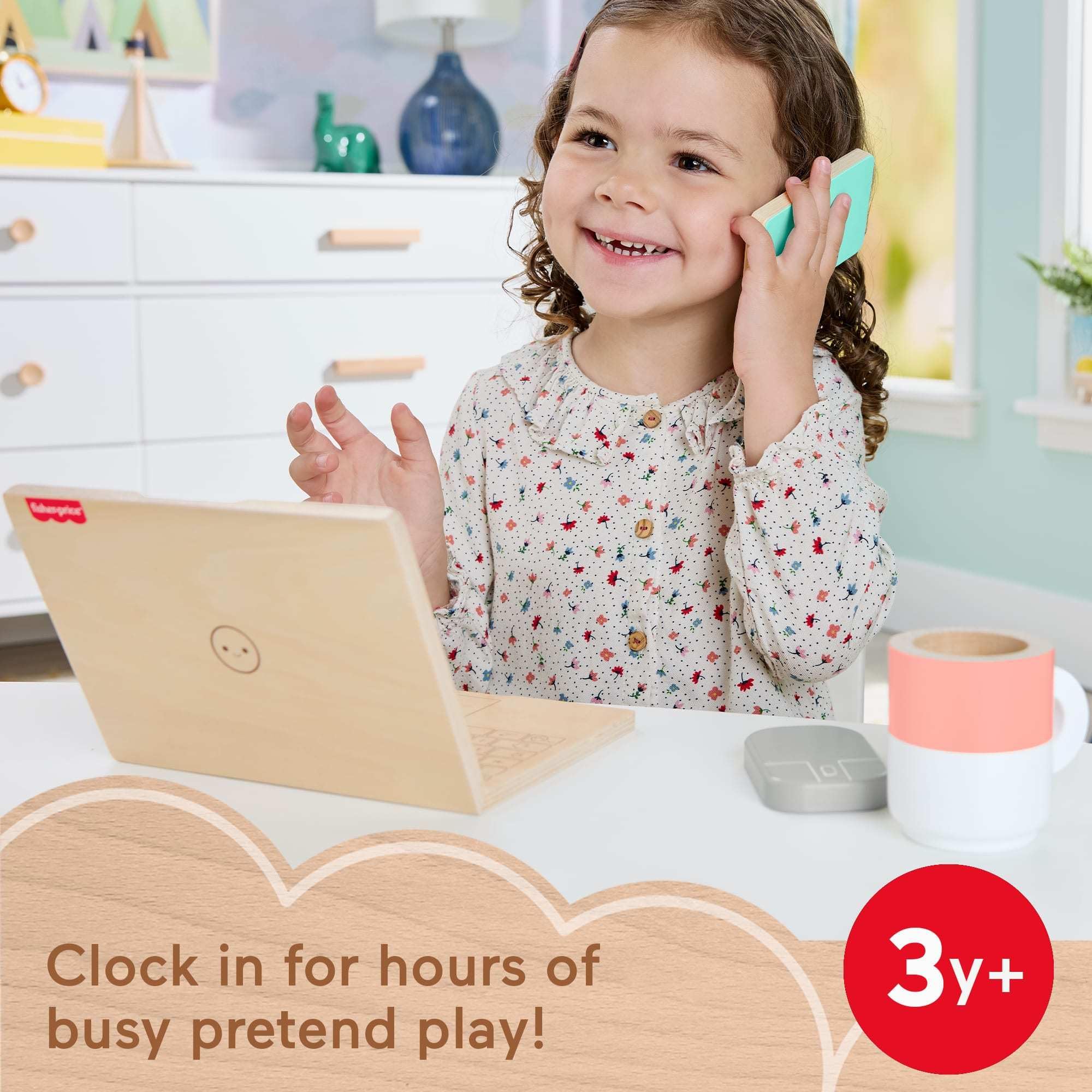 Foto 3 pulgar | Set Pretend Play Work From Home, Madera De Fisher-price, 9 Piezas - Venta Internacional.