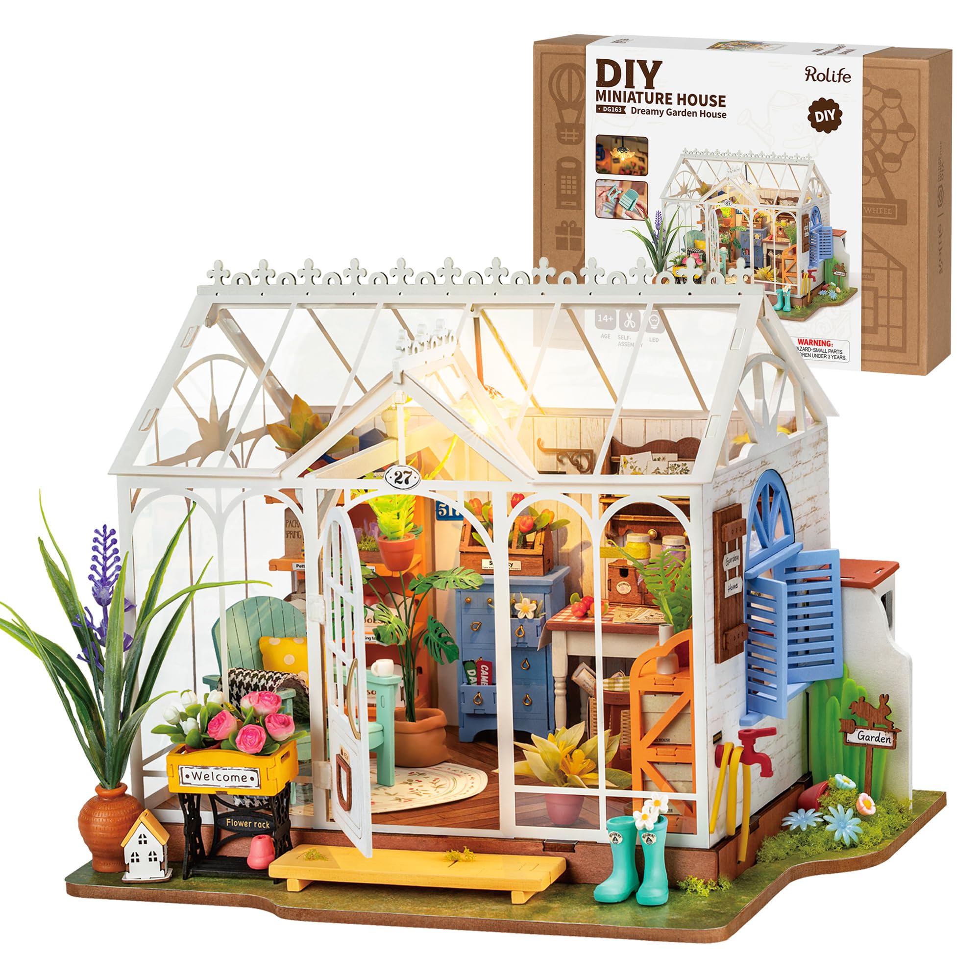 Foto 2 pulgar | Kit De Casa De Muñecas En Miniatura Rolife Mini Invernadero Para Adultos - Venta Internacional.