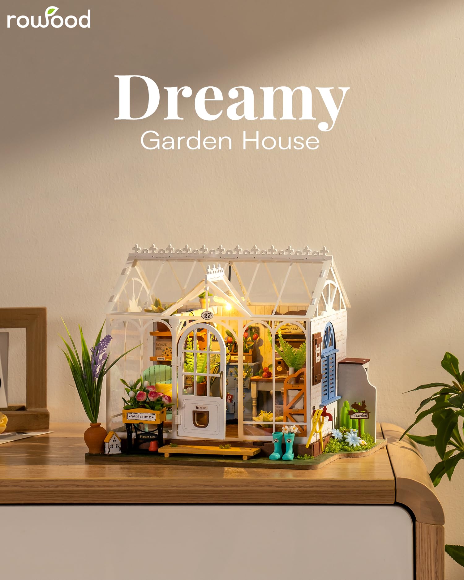Foto 3 pulgar | Kit De Casa En Miniatura Rowood Dreamy Garden House Con Luz Led - Venta Internacional.