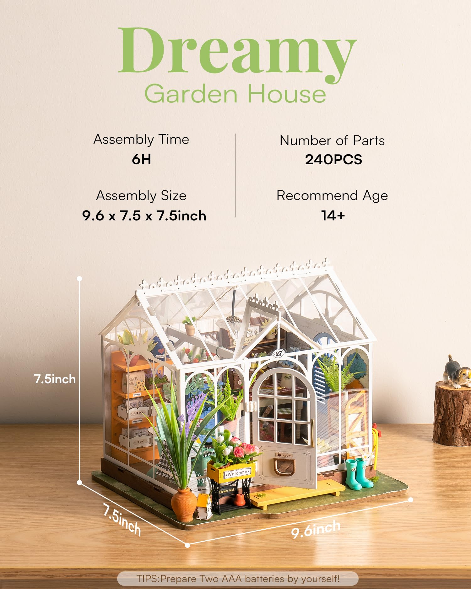 Foto 4 pulgar | Kit De Casa En Miniatura Rowood Dreamy Garden House Con Luz Led - Venta Internacional.