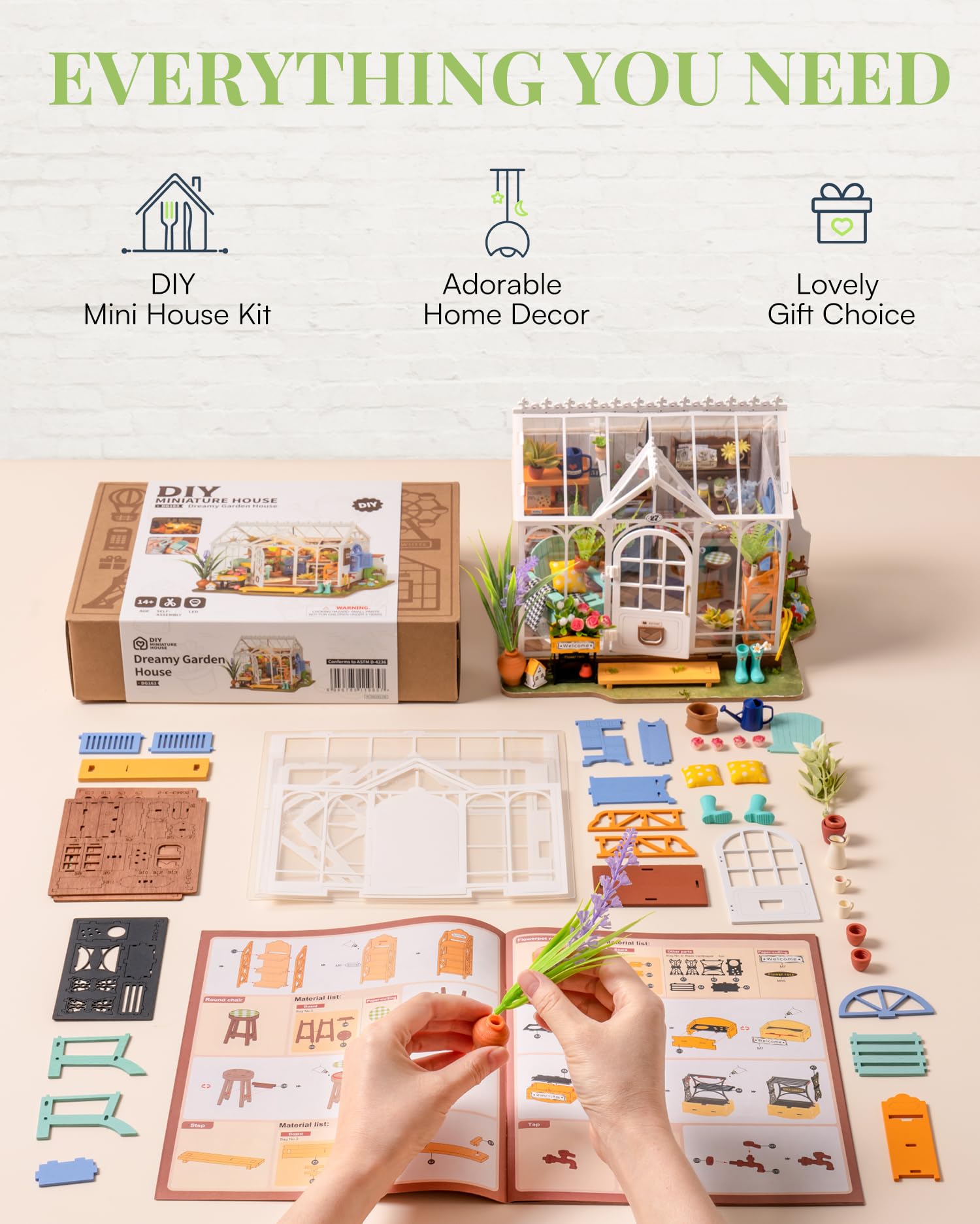 Foto 5 pulgar | Kit De Casa En Miniatura Rowood Dreamy Garden House Con Luz Led - Venta Internacional.