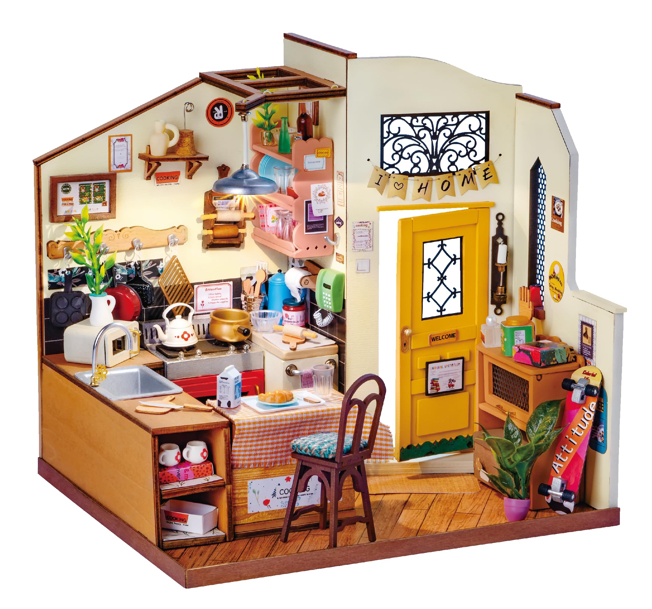Foto 2 pulgar | Kit De Casa En Miniatura Rowood Homey Kitchen Con Led Para Adultos - Venta Internacional.