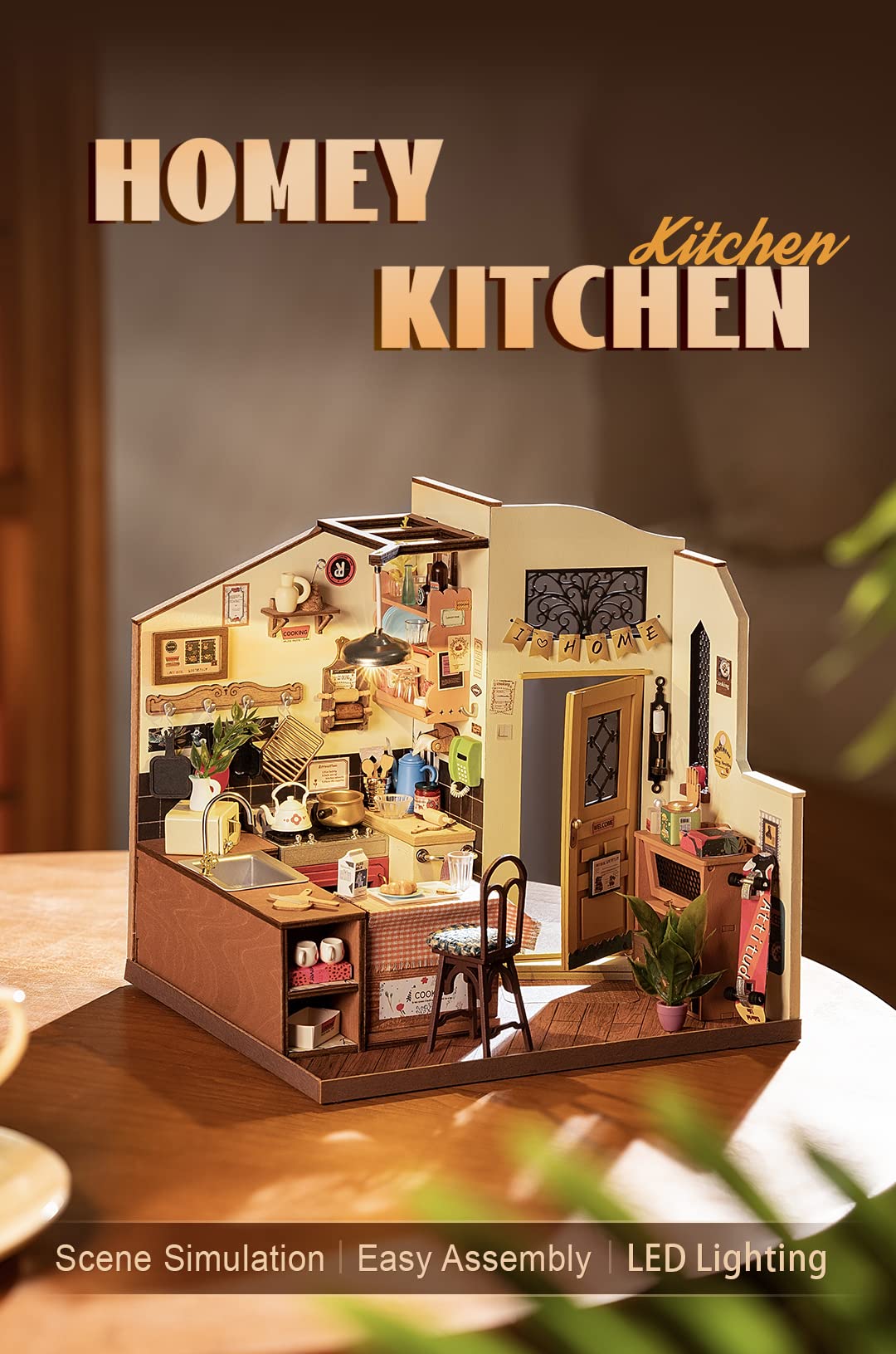 Foto 3 pulgar | Kit De Casa En Miniatura Rowood Homey Kitchen Con Led Para Adultos - Venta Internacional.