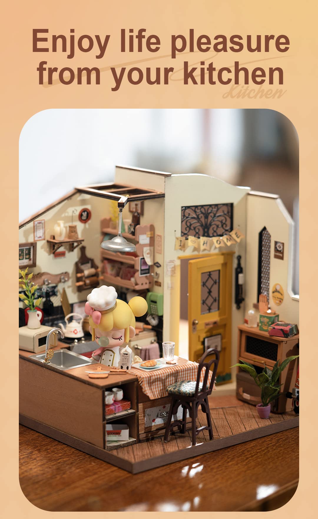 Foto 7 pulgar | Kit De Casa En Miniatura Rowood Homey Kitchen Con Led Para Adultos - Venta Internacional.