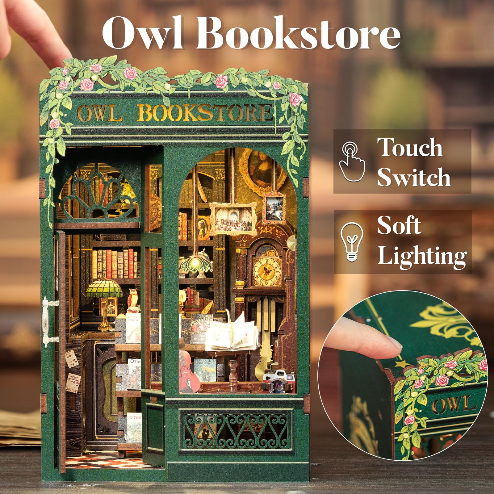 Foto 3 pulgar | Kit De Casa En Miniatura Cutebee Book Nook Owl Bookstore - Venta Internacional.
