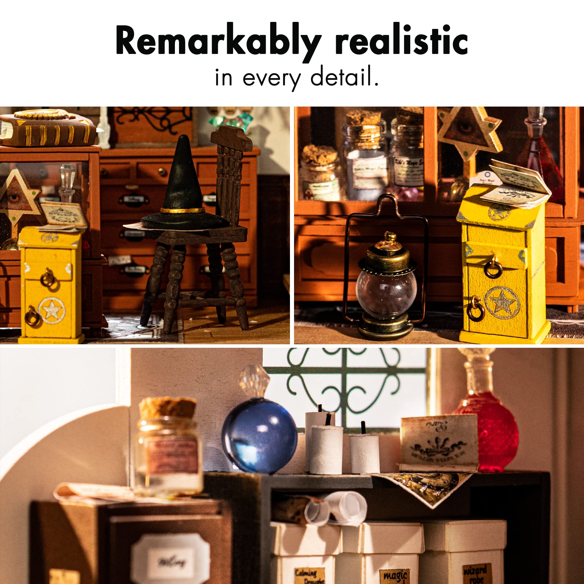 Foto 3 | Kit De Casa De Muñecas En Miniatura Rolife Mystic Archives Con Led 1:20 - Venta Internacional.