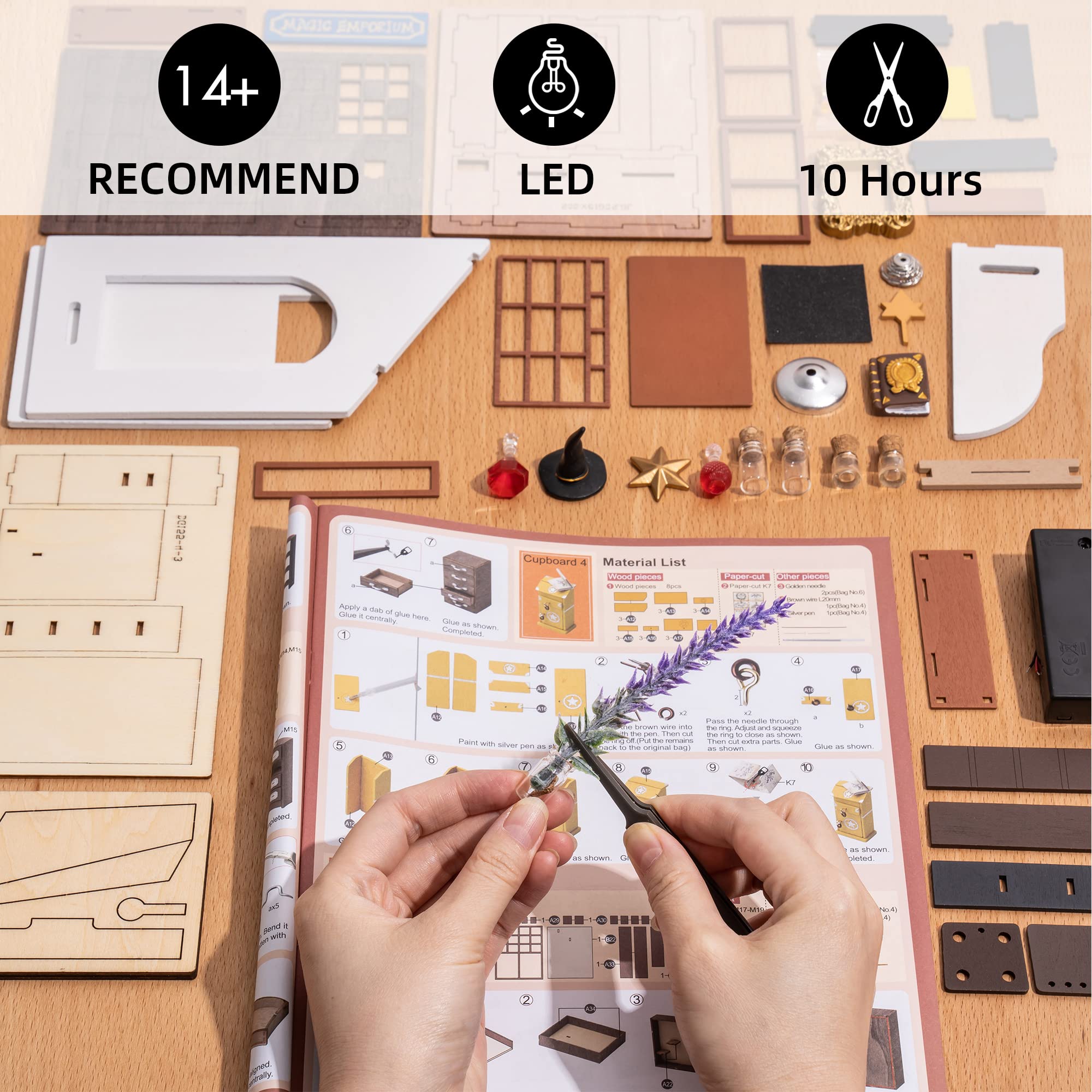 Foto 5 pulgar | Kit De Casa De Muñecas En Miniatura Rolife Mystic Archives Con Led 1:20 - Venta Internacional.