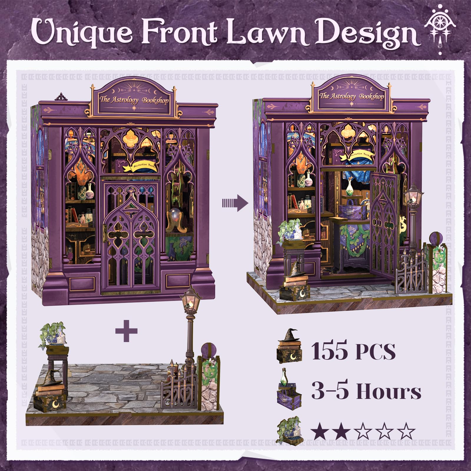 Foto 4 pulgar | Kit De Casa De Muñecas En Miniatura Cutebee Book Nook The Astrology Bookshop - Venta Internacional.