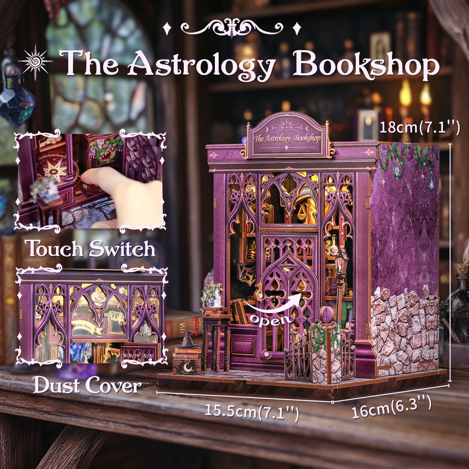 Foto 5 pulgar | Kit De Casa De Muñecas En Miniatura Cutebee Book Nook The Astrology Bookshop - Venta Internacional.