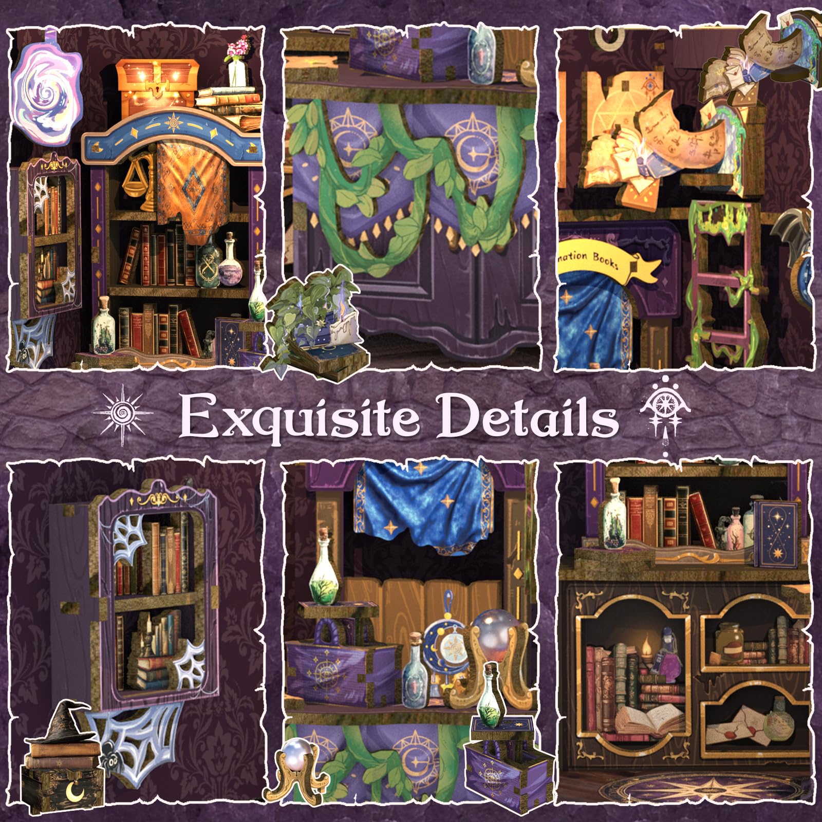Foto 6 pulgar | Kit De Casa De Muñecas En Miniatura Cutebee Book Nook The Astrology Bookshop - Venta Internacional.