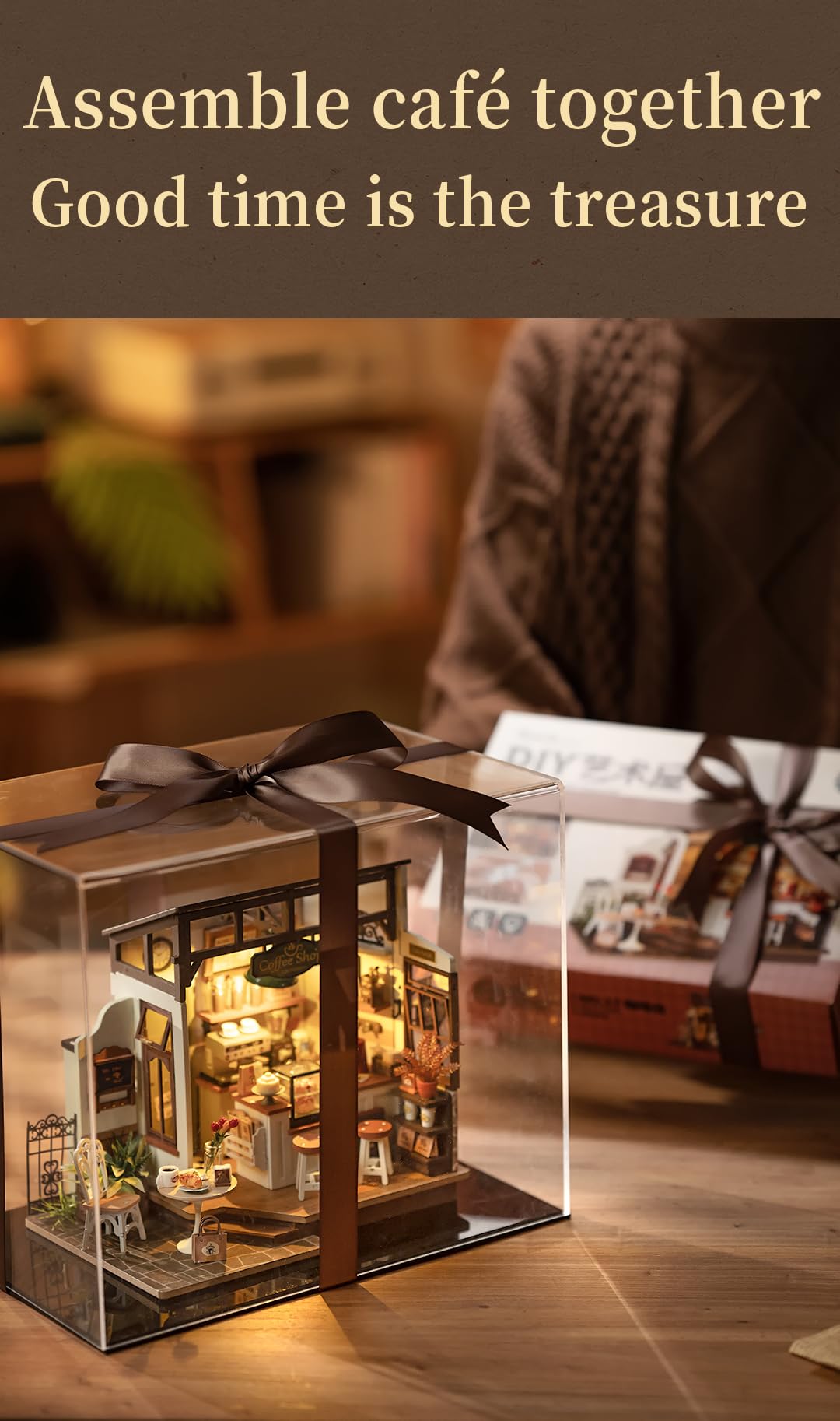 Foto 6 | Kit De Casa En Miniatura Rowood No.17 Café Con Led Para Adultos - Venta Internacional.