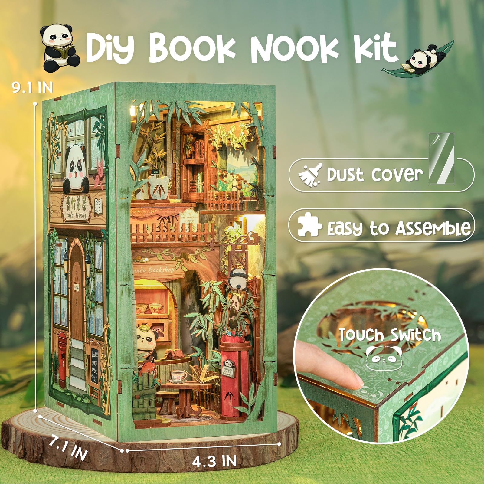 Foto 6 pulgar | Kit De Rincón Para Libros Con Forma De Casa De Muñecas En Miniatura Cutebee Eternal - Venta Internacional.