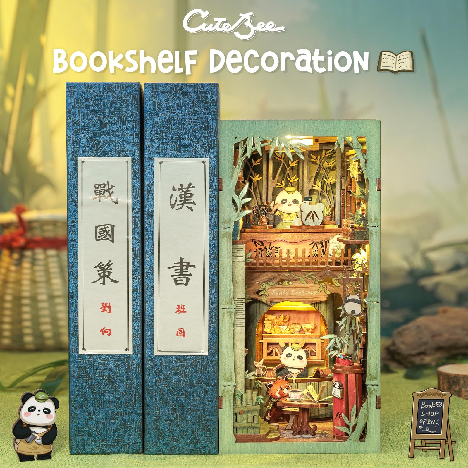 Foto 7 | Kit De Rincón Para Libros Con Forma De Casa De Muñecas En Miniatura Cutebee Eternal - Venta Internacional.