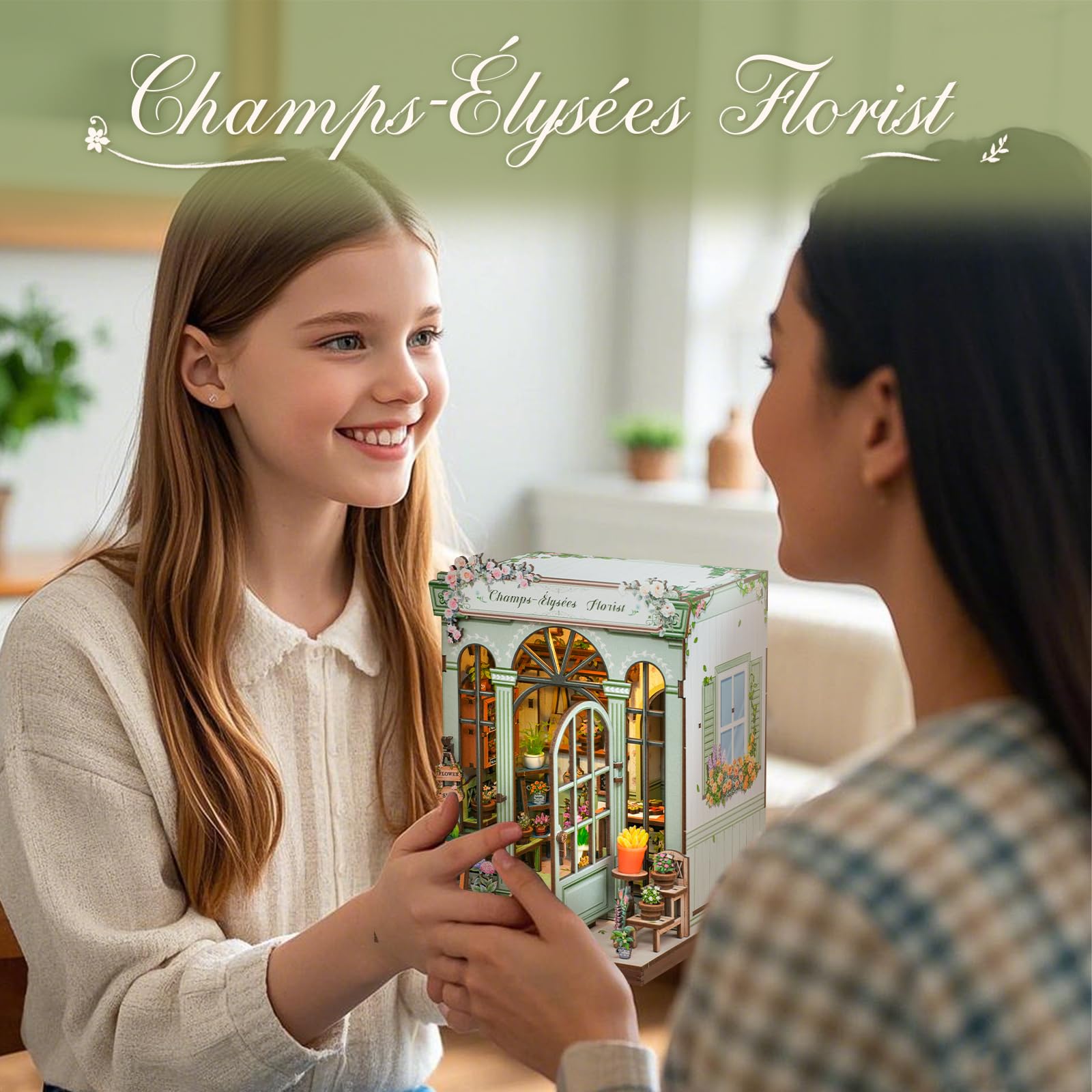Foto 7 | Kit De Casa De Muñecas En Miniatura Cutebee Book Nook Champs-élysées Florist - Venta Internacional.