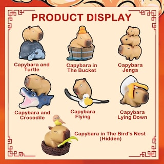 Foto 2 | Figuras Blind Box De La Serie Beemai Capybara, 1 Unidad, Diseño Aleatorio - Venta Internacional.