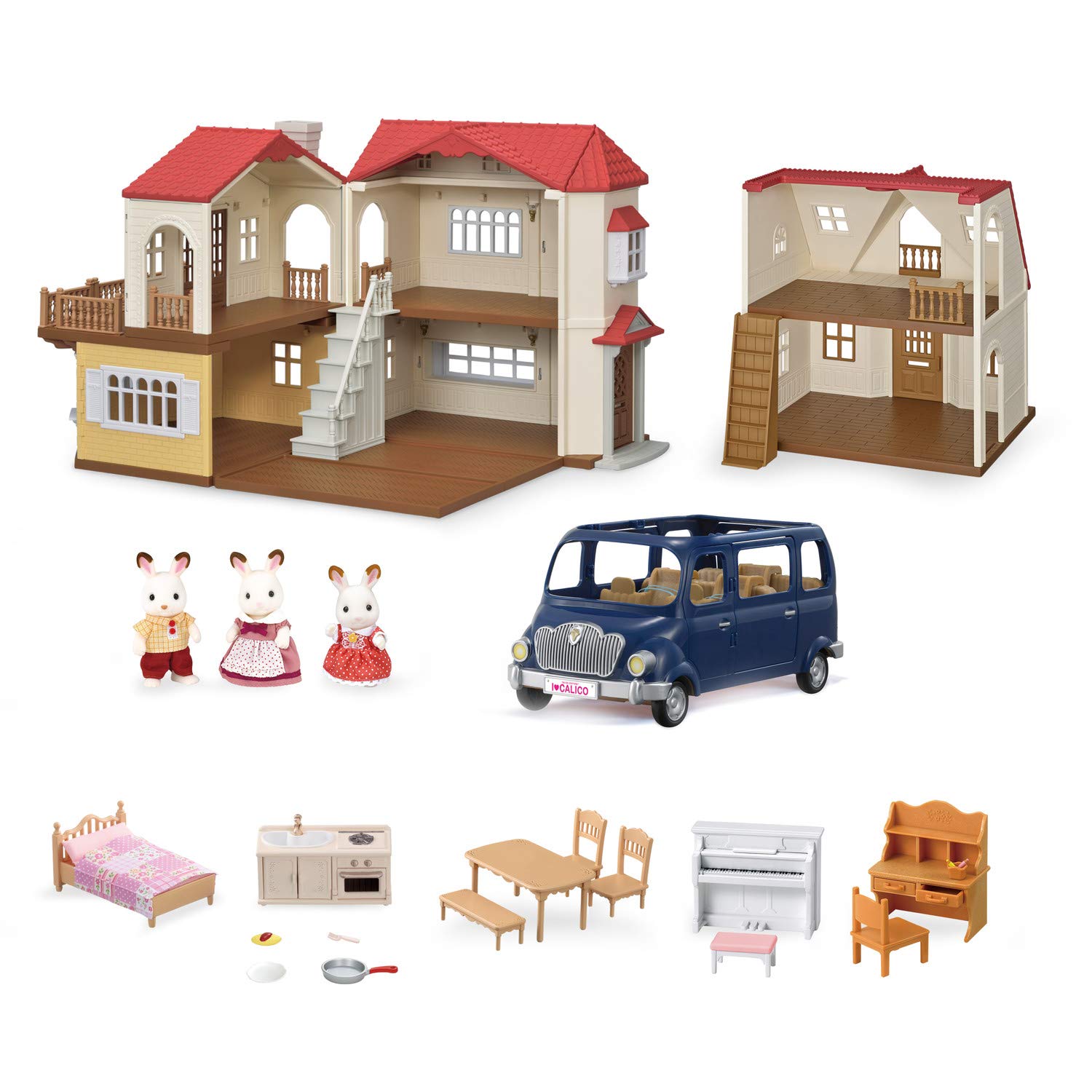 Foto 2 | Set De Juego Dollhouse Calico Critters Red Roof Grand Mansion - Venta Internacional.
