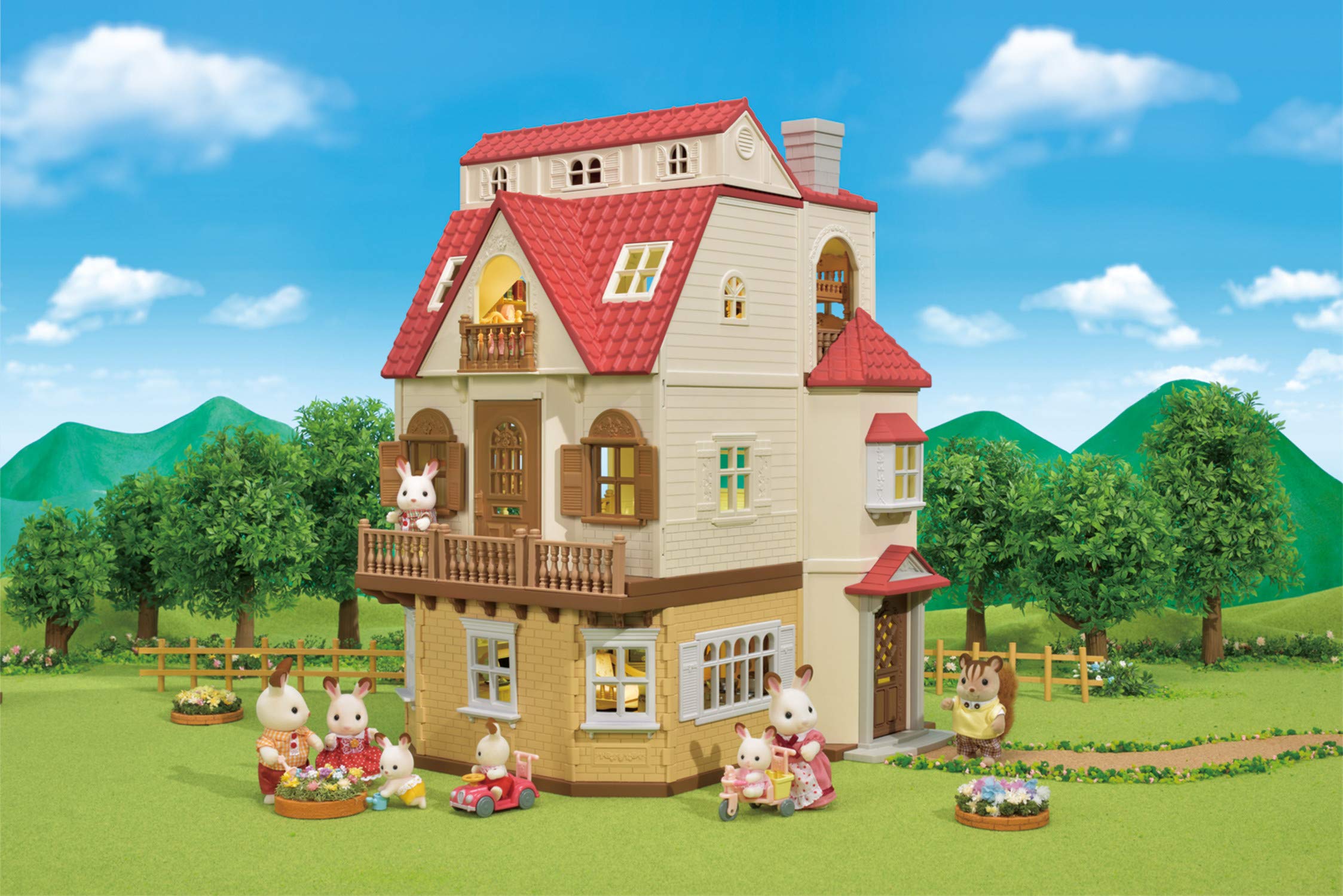 Foto 3 | Set De Juego Dollhouse Calico Critters Red Roof Grand Mansion - Venta Internacional.