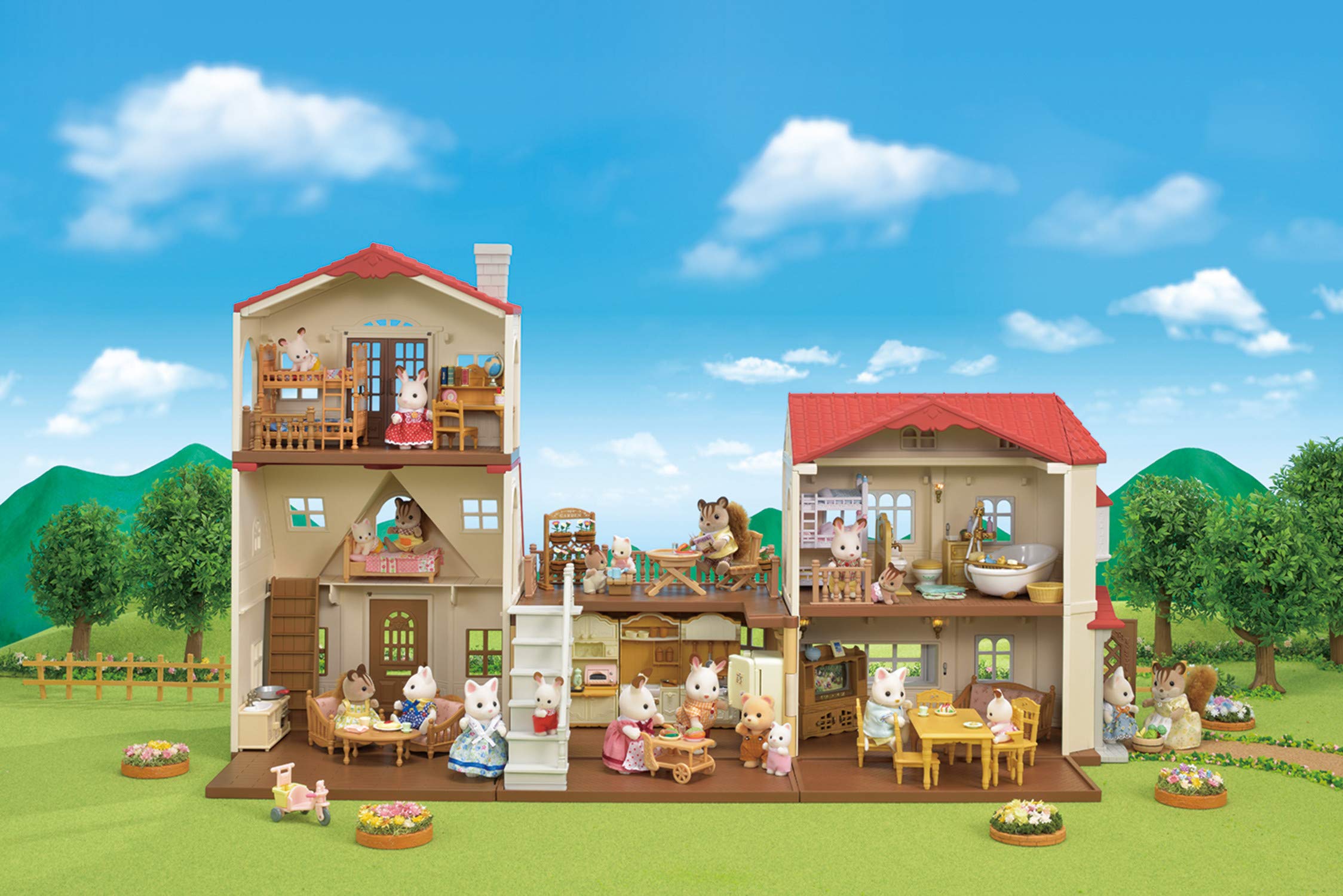Foto 5 | Set De Juego Dollhouse Calico Critters Red Roof Grand Mansion - Venta Internacional.