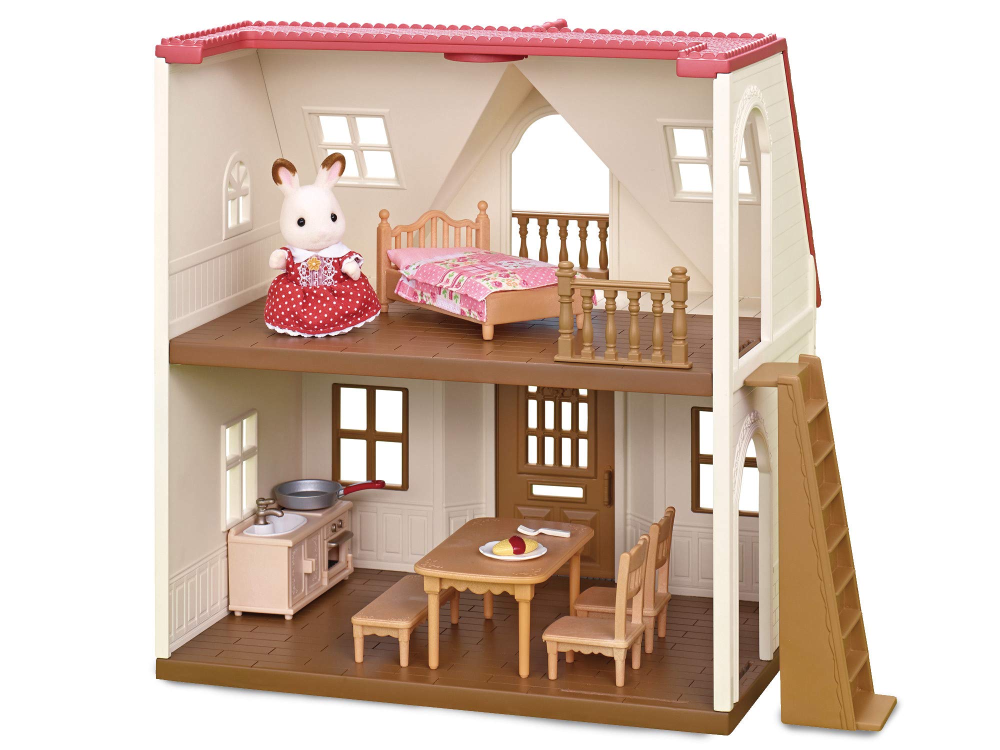 Foto 6 | Set De Juego Dollhouse Calico Critters Red Roof Grand Mansion - Venta Internacional.