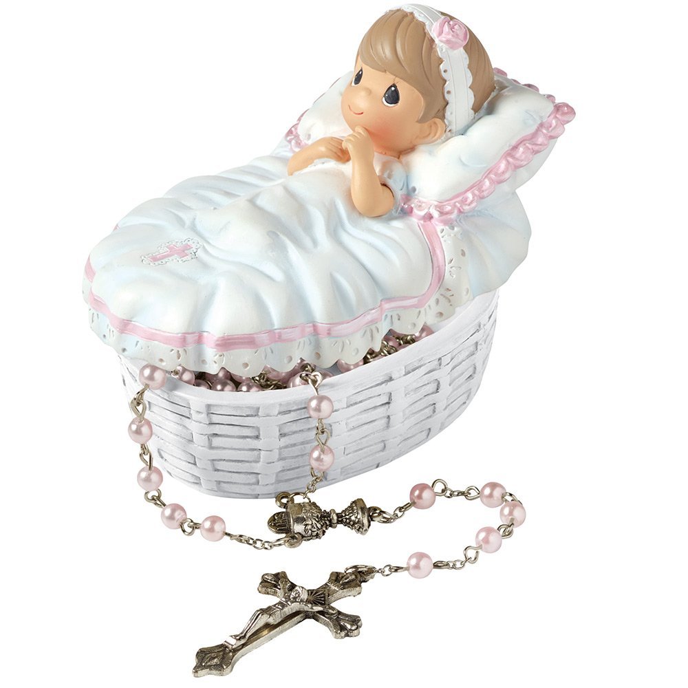 Foto 2 pulgar | Caja De Resina Con Rosario Precious Moments Bautizada En Su Nombre - Venta Internacional.