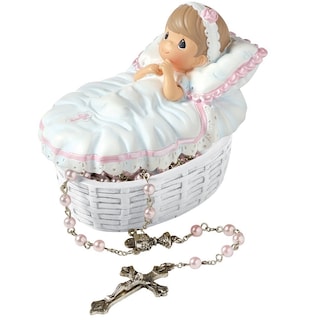 Foto 1 | Caja De Resina Con Rosario Precious Moments Bautizada En Su Nombre - Venta Internacional.