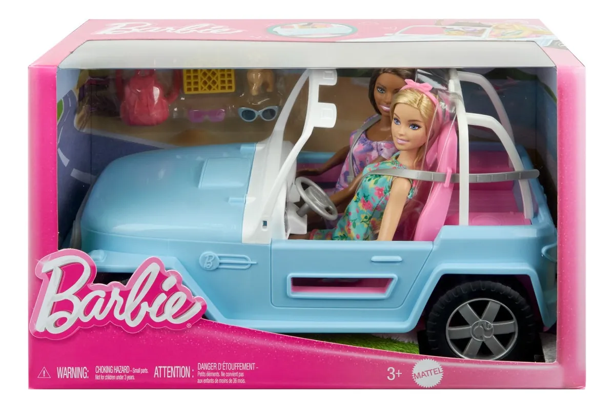 Foto 1 | Vehículo Para Muñecas Barbie Camioneta Con 2 Muñecas