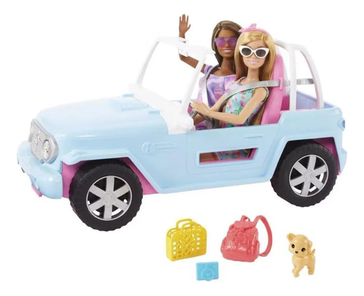 Foto 2 | Vehículo Para Muñecas Barbie Camioneta Con 2 Muñecas