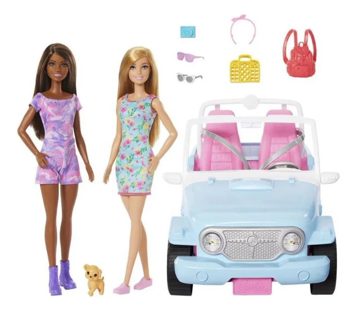 Foto 5 | Vehículo Para Muñecas Barbie Camioneta Con 2 Muñecas