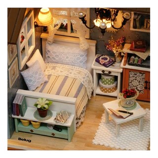 Foto 2 | Casita Para Muñecas Casa Diy Con Muebles Led Miniatura Perro, Belug Multicolor