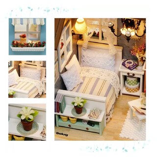 Foto 3 | Casita Para Muñecas Casa Diy Con Muebles Led Miniatura Perro, Belug Multicolor