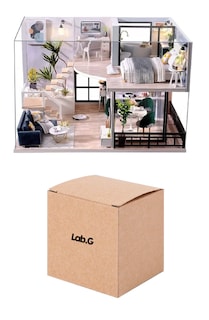 Foto 1 | Casita De Muñeca Madera Miniatura Con Muebles Música Led