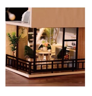 Foto 4 | Casita De Muñeca Madera Miniatura Con Muebles Música Led