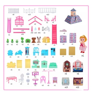 Foto 4 | Casa De Muñecas Lab.g Para Niña Con Tobogán De Luz Led Y Muñeca, Rosa