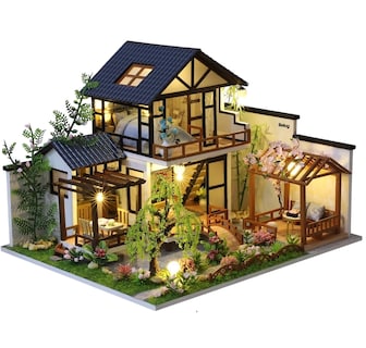 Foto 1 | Villa Casita Muñecas Con Piscina Muebles Led Miniatura Belug Multicolor