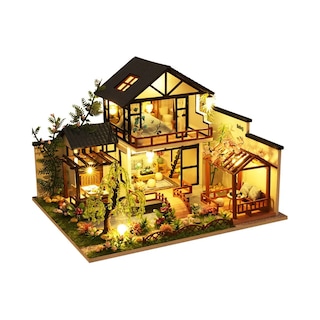 Foto 3 | Villa Casita Muñecas Con Piscina Muebles Led Miniatura Belug Multicolor