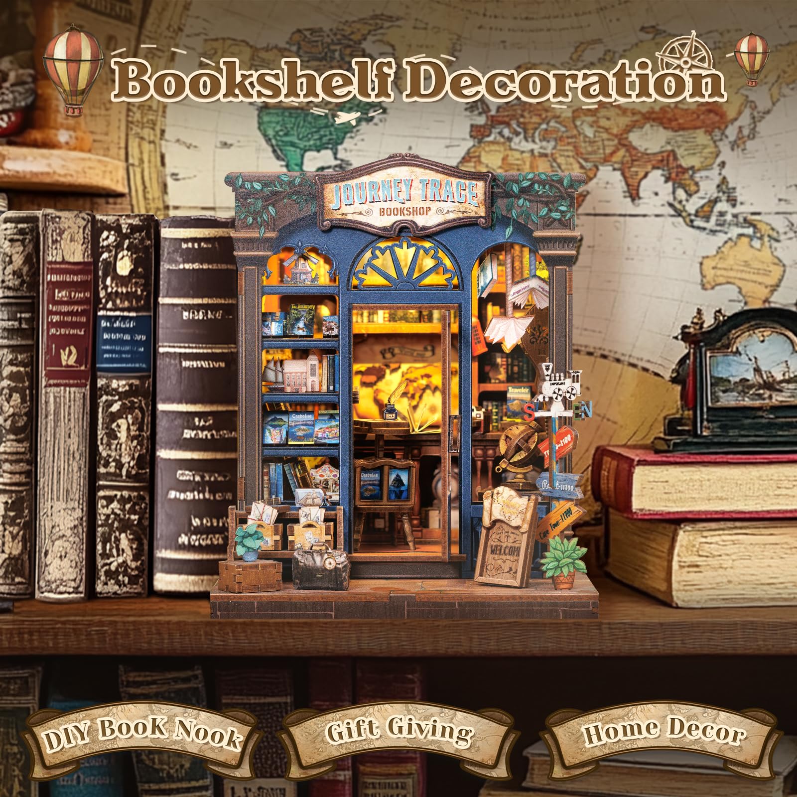 Foto 2 | Kit De Casa De Muñecas En Miniatura Cutebee Book Nook Journey - Venta Internacional.