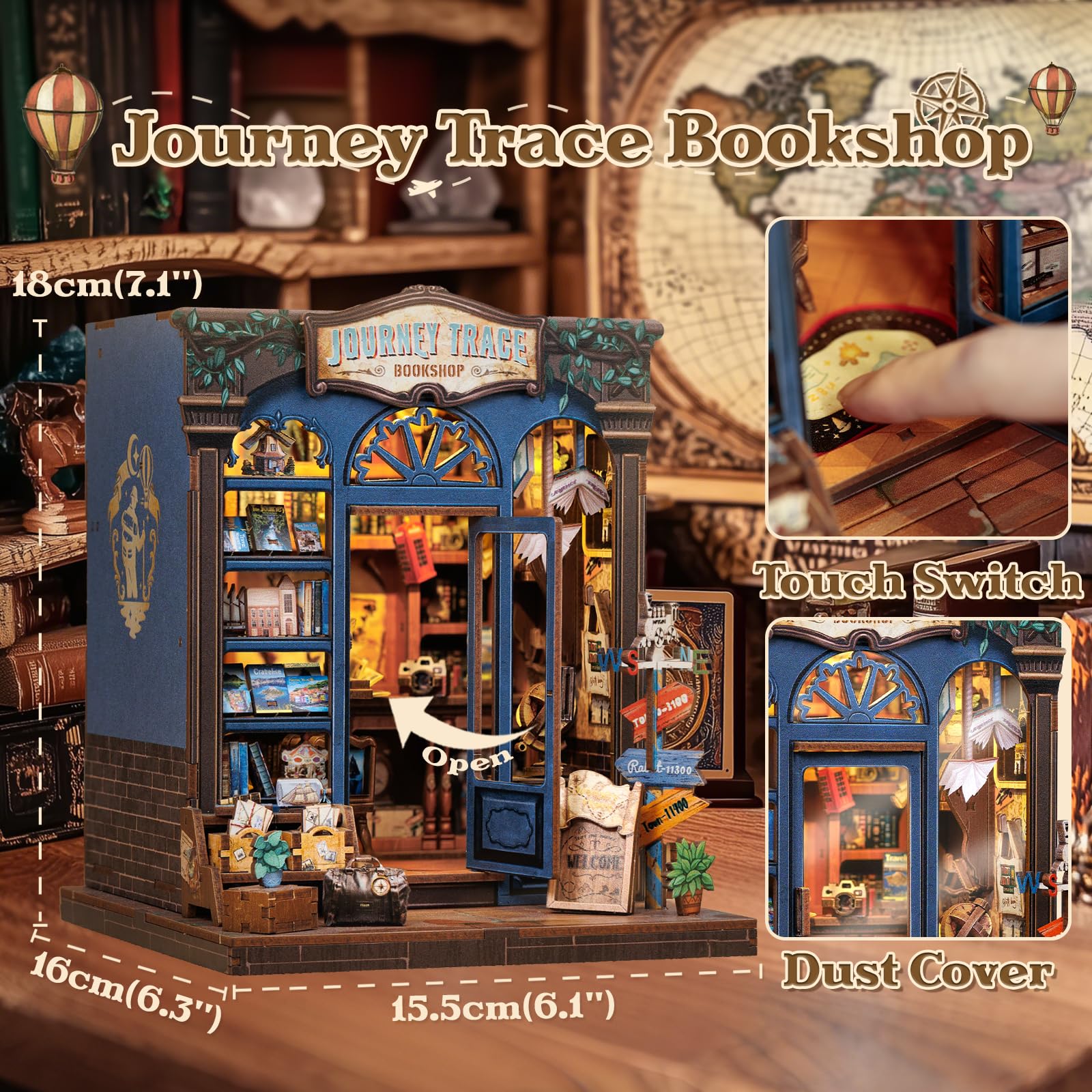 Foto 4 pulgar | Kit De Casa De Muñecas En Miniatura Cutebee Book Nook Journey - Venta Internacional.