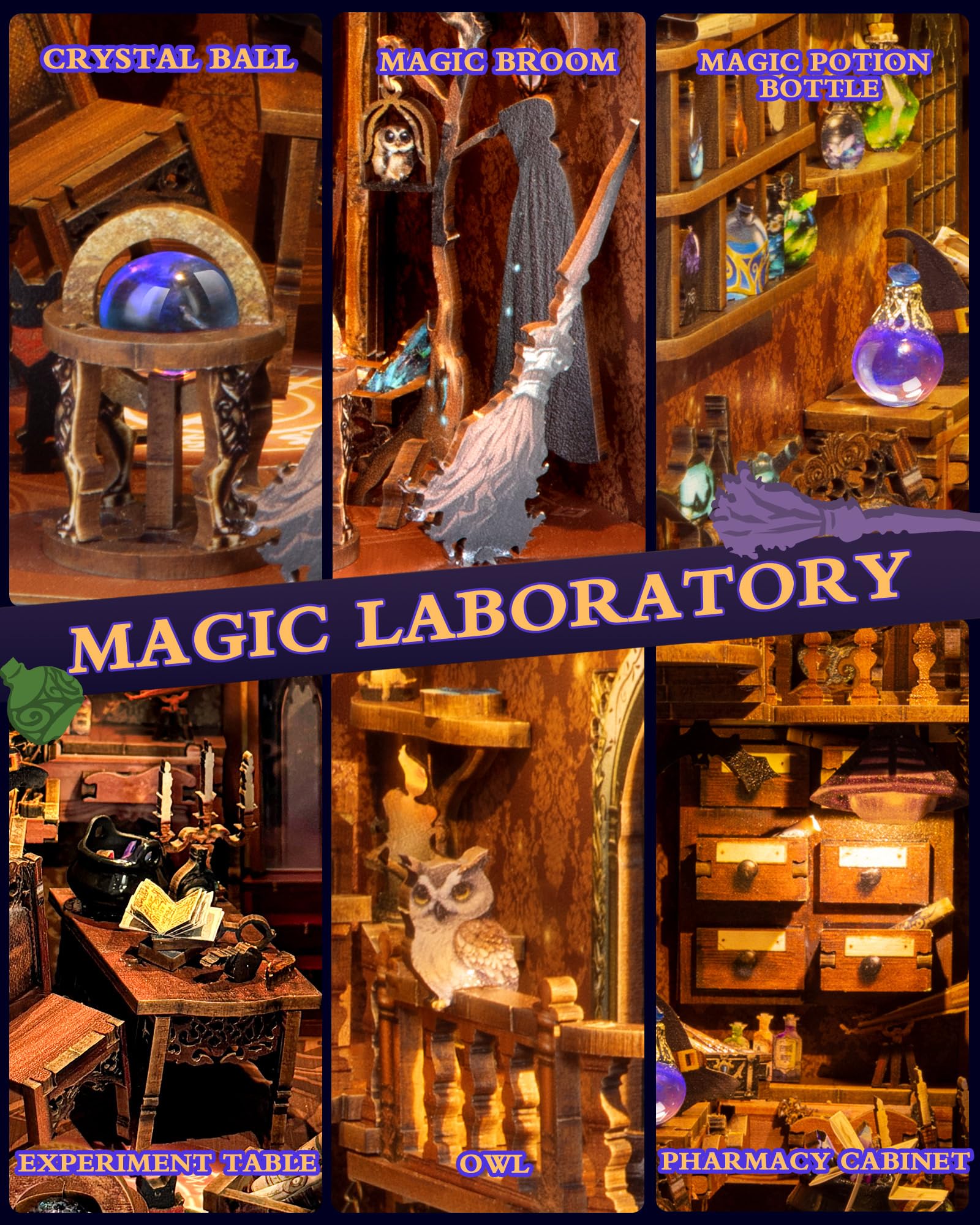 Foto 4 pulgar | Kit De Rincón Para Libros De Bricolaje Quanquer Magic Laboratory Con Luz Led - Venta Internacional.