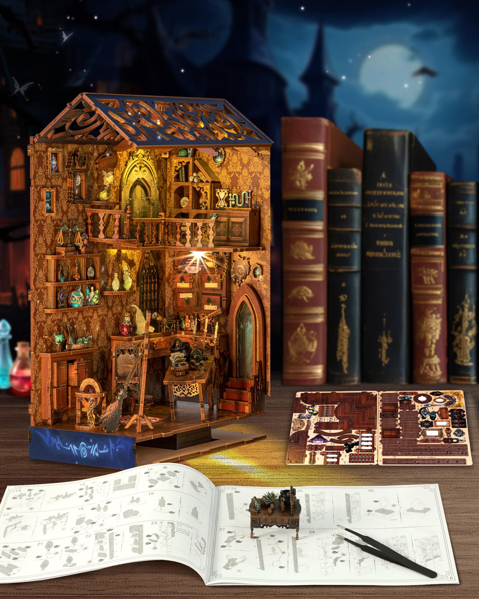Foto 5 | Kit De Rincón Para Libros De Bricolaje Quanquer Magic Laboratory Con Luz Led - Venta Internacional.