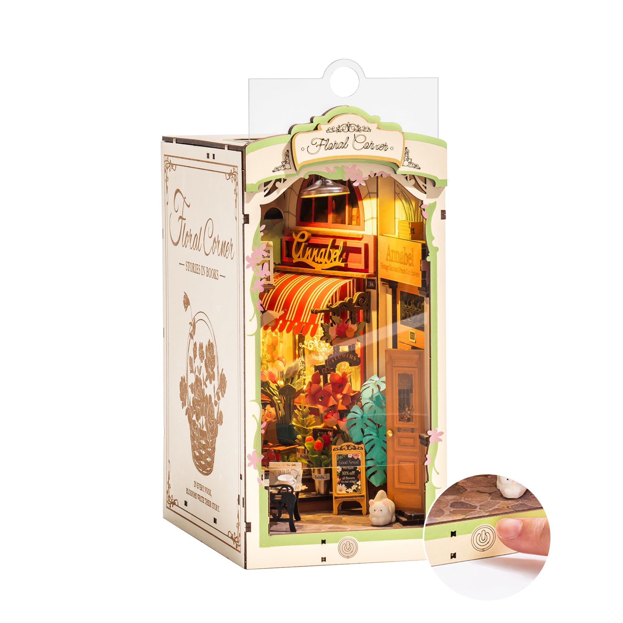 Foto 2 pulgar | Kit De Rincón Para Libros En Miniatura Con Forma De Casa De Muñecas, Rowood, Con Funda Antipolvo - Venta Internacional.