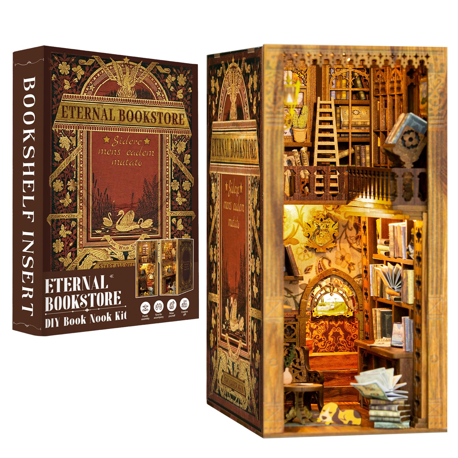 Foto 1 | Kit De Casa De Muñecas En Miniatura Cutebee Book Nook Eternal - Venta Internacional.