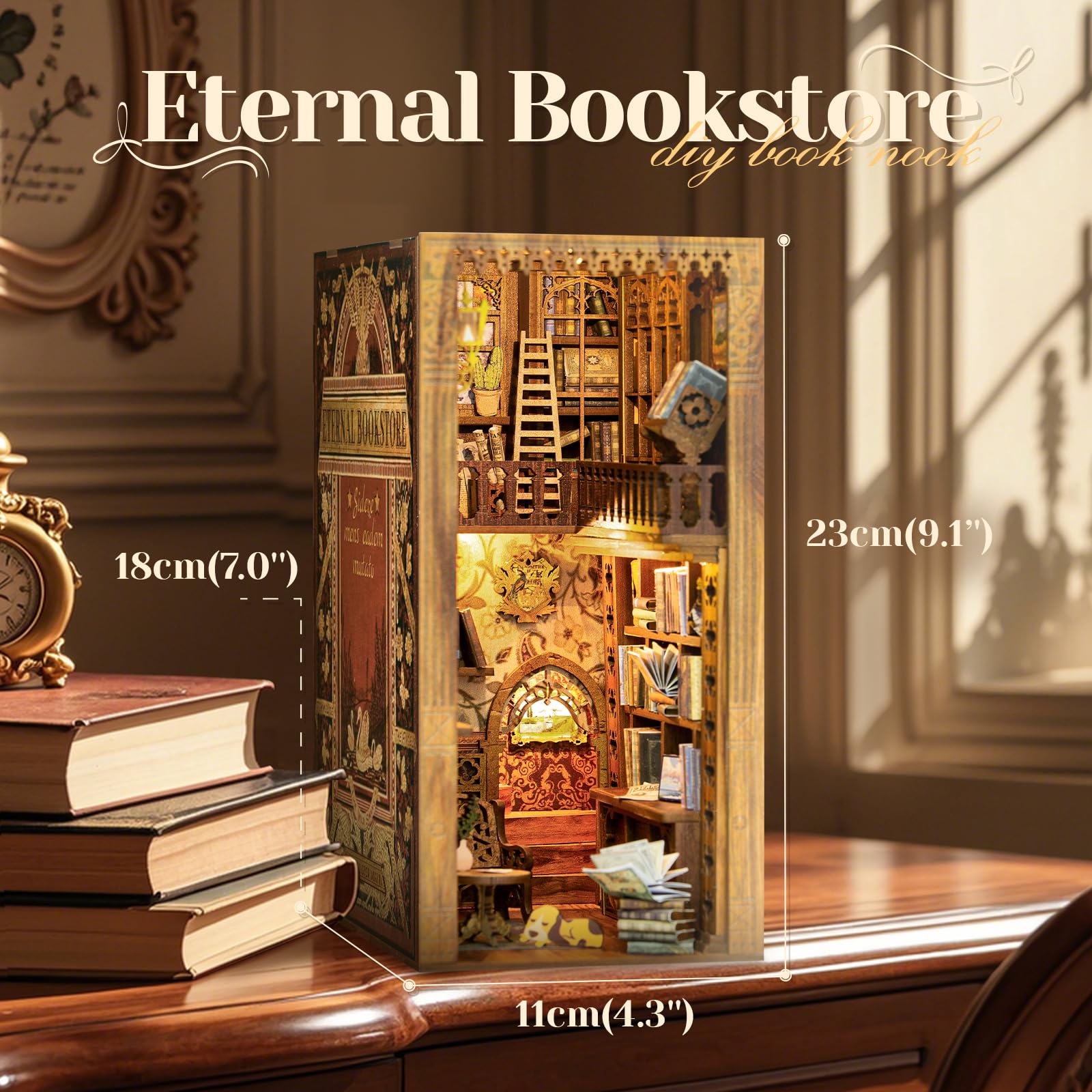 Foto 2 | Kit De Casa De Muñecas En Miniatura Cutebee Book Nook Eternal - Venta Internacional.