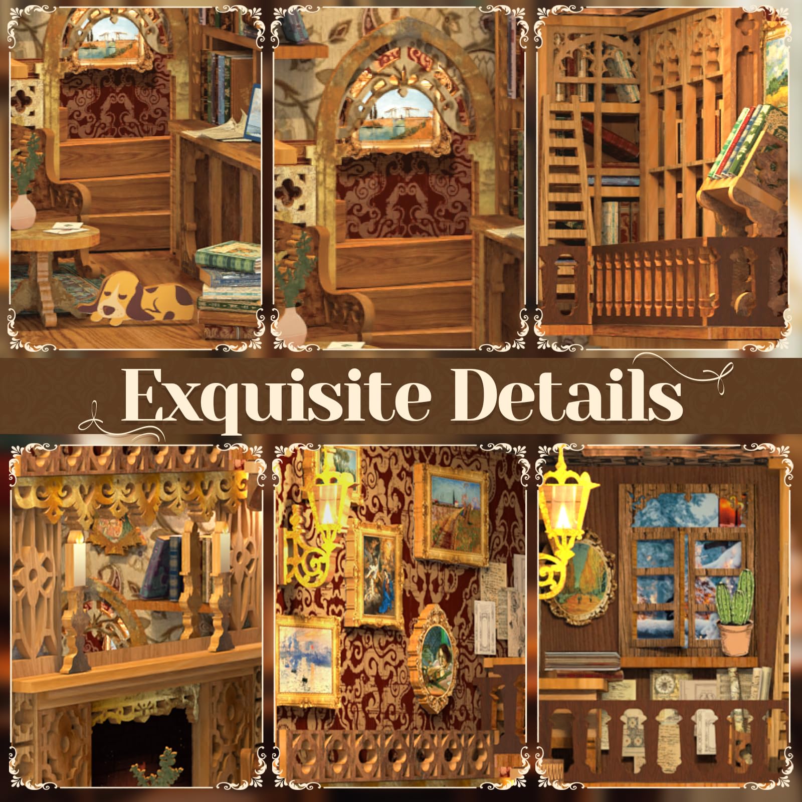 Foto 5 | Kit De Casa De Muñecas En Miniatura Cutebee Book Nook Eternal - Venta Internacional.
