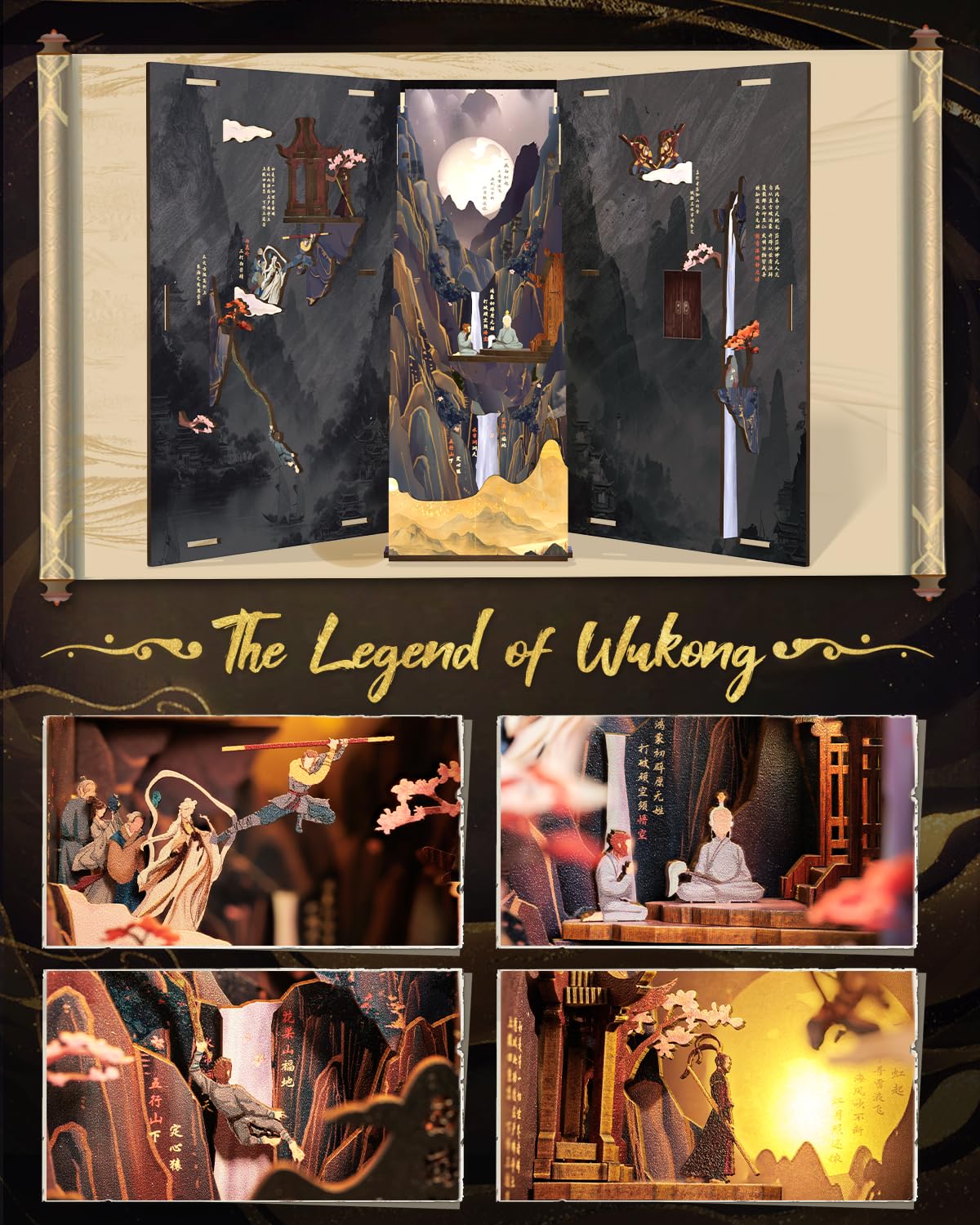 Foto 5 pulgar | Juego De Rincón Para Libros Diy Cutebee: La Leyenda De Wukong, Rompecabezas 3d - Venta Internacional.