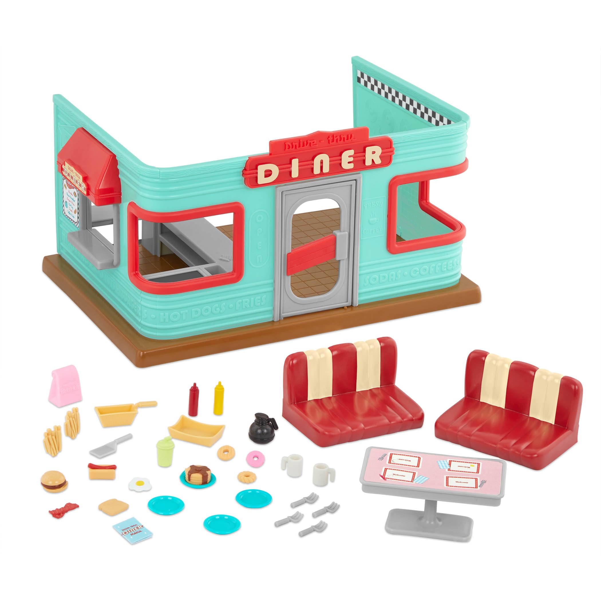 Foto 2 pulgar | Set De Juego Dollhouse Li'l Woodzeez Li'l Nibbles Drive Thru Diner - Venta Internacional.