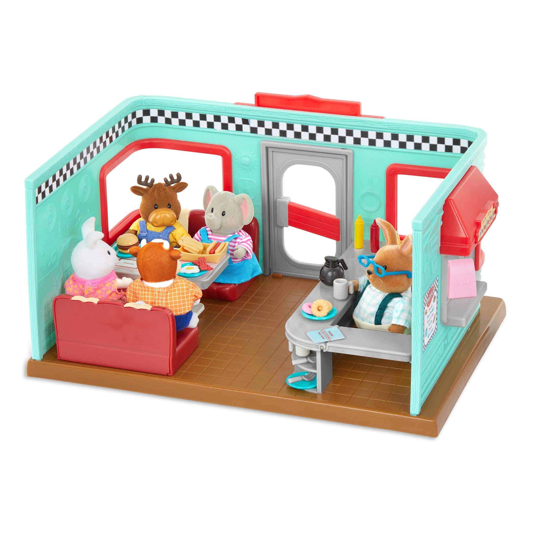 Foto 3 pulgar | Set De Juego Dollhouse Li'l Woodzeez Li'l Nibbles Drive Thru Diner - Venta Internacional.
