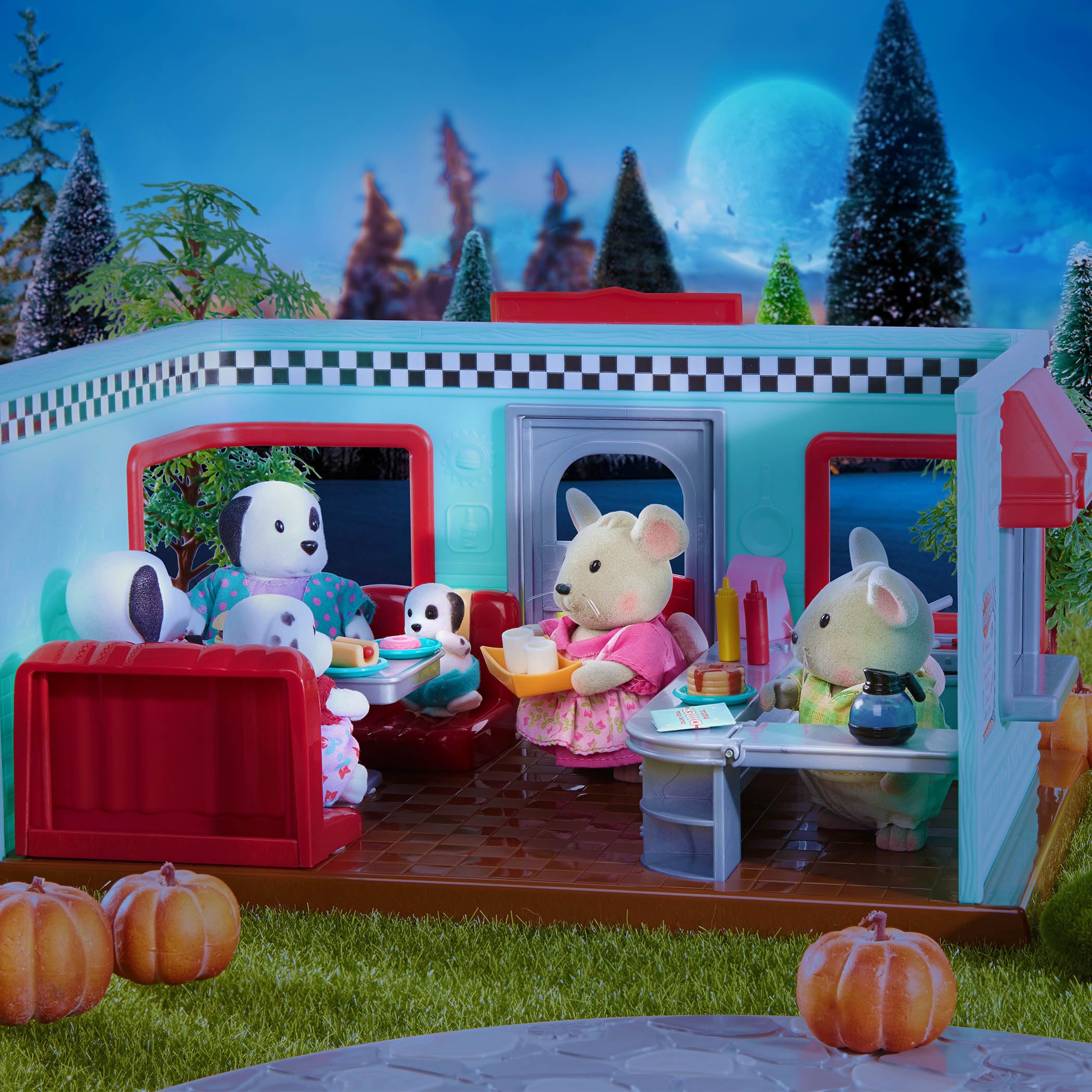 Foto 4 pulgar | Set De Juego Dollhouse Li'l Woodzeez Li'l Nibbles Drive Thru Diner - Venta Internacional.