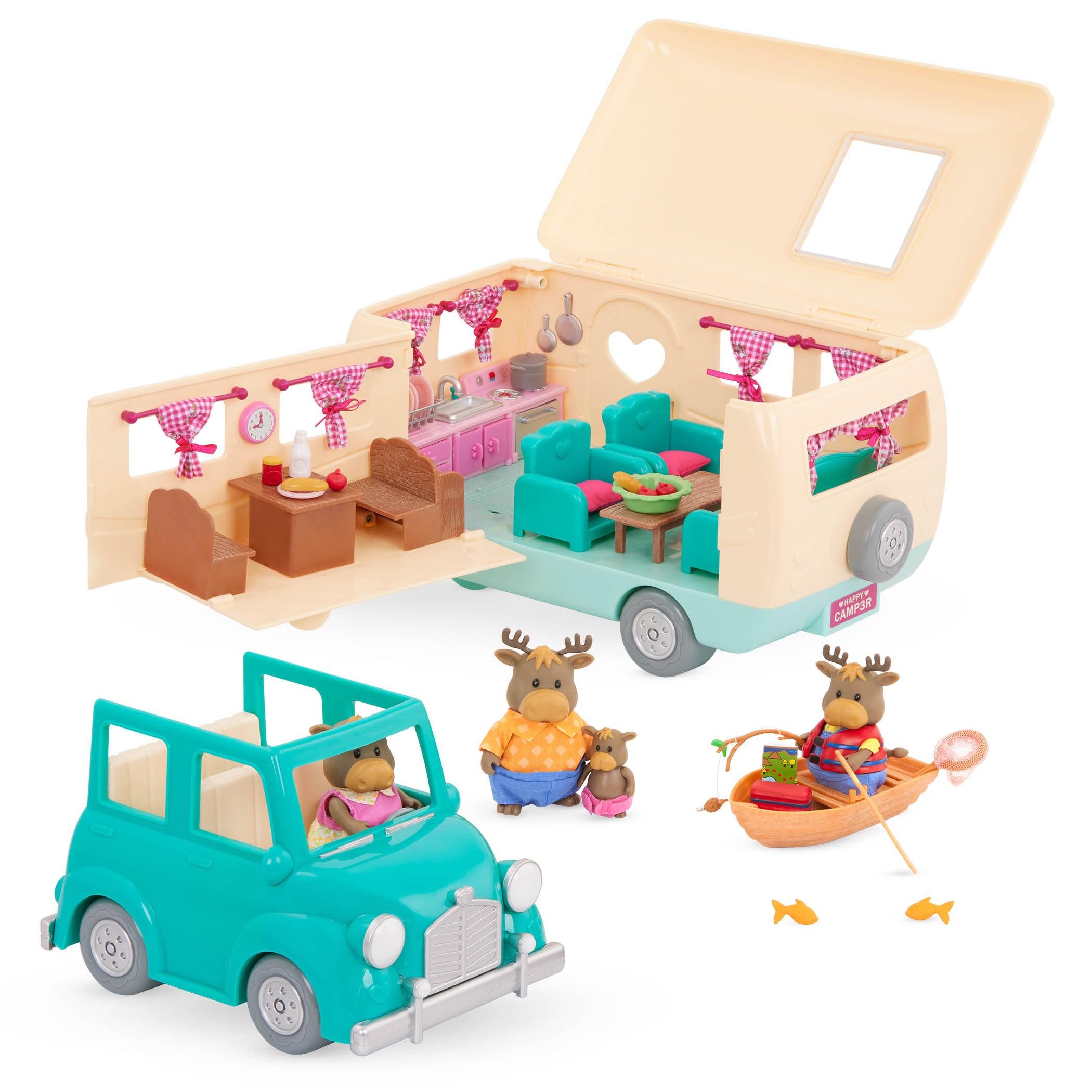 Foto 4 pulgar | Playset Li'l Woodzeez Happy Camper, 35 Unidades Con Moose Family - Venta Internacional.
