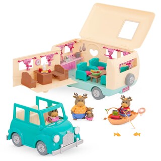 Foto 3 | Playset Li'l Woodzeez Happy Camper, 35 Unidades Con Moose Family - Venta Internacional.