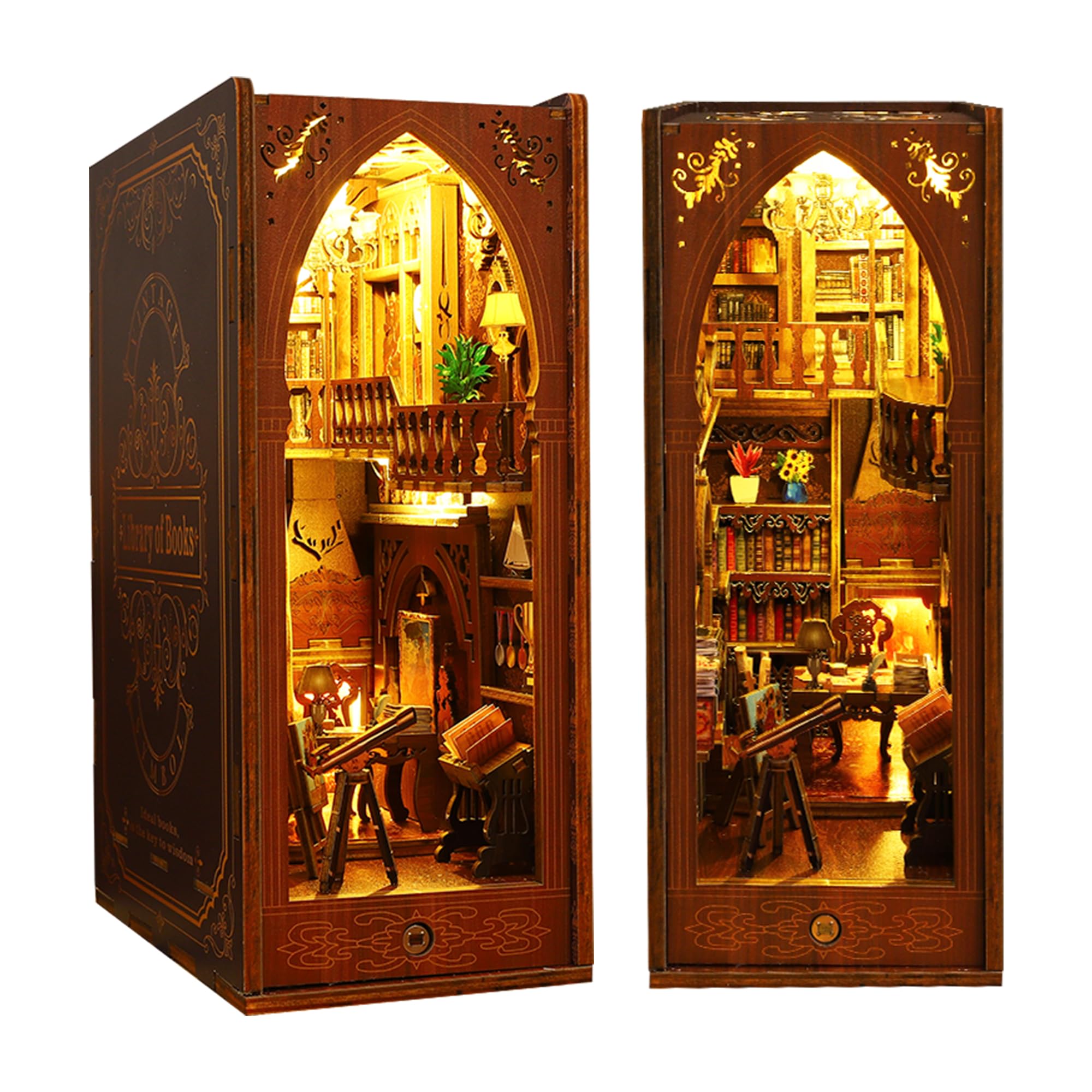 Foto 2 pulgar | Kit De Sujetalibros De Madera Con Forma De Rompecabezas 3d En Miniatura Para Casa De Muñecas - Venta Internacional.